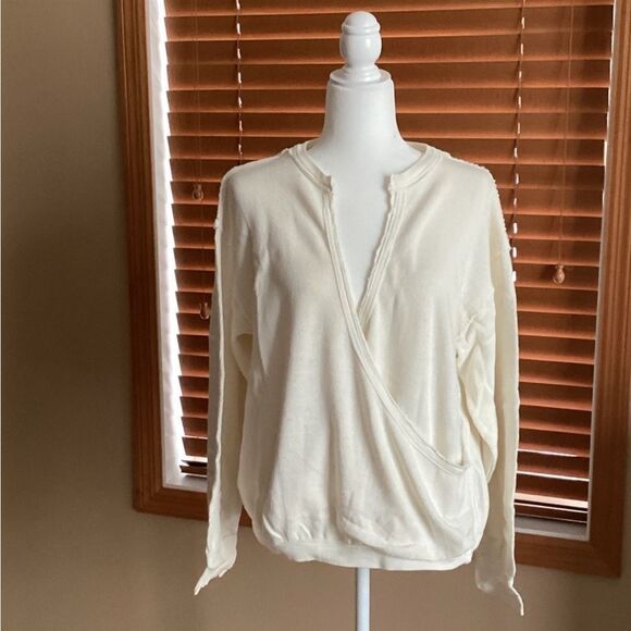 Free People Anyway Textured Tee In Gardenia - Picture 4 of 5